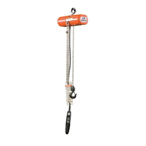 Cm Shopstar Electric Chain Hoist, Single Reeving, 300 Lb, 10 Ft Lifting